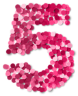 Five 5 Number Pink PNG Clip Art