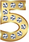 Five Gold Number PNG Clip Art Image
