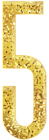 Five Gold Transparent PNG Clip Art Image