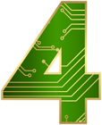 Four Cyber Number Transparent Image