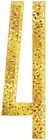 Four Gold Transparent PNG Clip Art Image