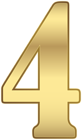 Four Number Gold Transparent Image