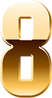Gold Number Eight PNG Clip Art.png