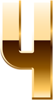 Gold Number Four PNG Clip Art.png