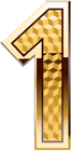 Gold Number One PNG Clip Art Image
