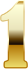 Gold Number One PNG Image