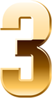 Gold Number Three PNG Clip Art.png
