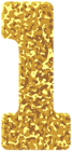 Gold Style Number One Transparent PNG Image