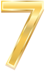 Gold Style Number Seven PNG Clip Art Image