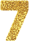Gold Style Number Seven Transparent PNG Image