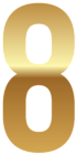 Golden Number Eight PNG Clipart Image
