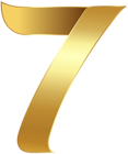 Golden Number Seven Transparent PNG Clip Art Image