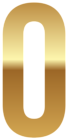 Golden Number Zero PNG Clipart Image