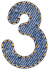 Jeans Number Three PNG Clipart Picture