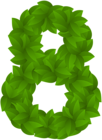 Leaf Number Eight Green PNG Clip Art Image