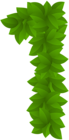Leaf Number One Green PNG Clip Art Image