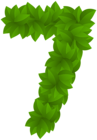 Leaf Number Seven Green PNG Clip Art Image