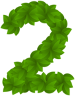Leaf Number Two Green PNG Clip Art Image