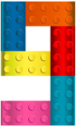 Lego Number Nine PNG Transparent Clip Art Image