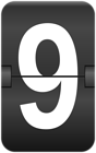 Nine Counter Number Clip Art Image