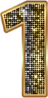 Number One Deco Gold PNG Clip Art Image