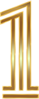Number One Gold PNG Clip Art Image