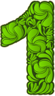 Number One Green Transparent PNG Image