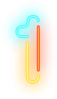 Number One Neon Transparent Clip Art Image