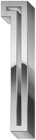 Number One Silver Transparent Image