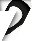 Number Seven Black White PNG Clip Art Image