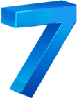 Number Seven Blue Transparent PNG Clip Art
