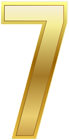 Number Seven Gold Classic PNG Clip Art Image