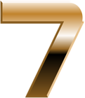 Number Seven Golden Transparent Image