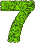 Number Seven Green Transparent PNG Image