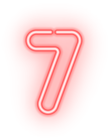 Number Seven Neon Transparent PNG Image