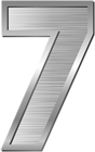 Number Seven Silver PNG Clip Art Image