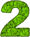 Number Two Green Transparent PNG Image