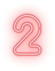 Number Two Neon Transparent PNG Image
