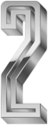 Number Two Silver Transparent Image