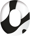 Number Zero Black White PNG Clip Art Image