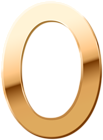 Number Zero Gold PNG Clipart