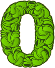 Number Zero Green Transparent PNG Image