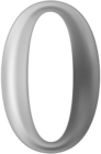 Number Zero Grey PNG Clipart Image