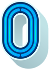 Number Zero Neon Blue PNG Clip Art Image