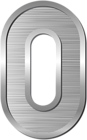 Number Zero Silver PNG Clip Art Image