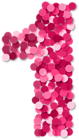One 1 Number Pink PNG Clip Art