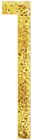 One Gold Transparent PNG Clip Art Image