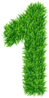 One Grass Number Transparent Image