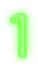 One Neon Green PNG Clip Art Image