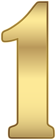 One Number Gold Transparent Image